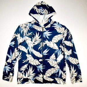 Boca Islandwear Mens Long Sleeve Hooded Zip Shirt Size XL Multicolor Floral